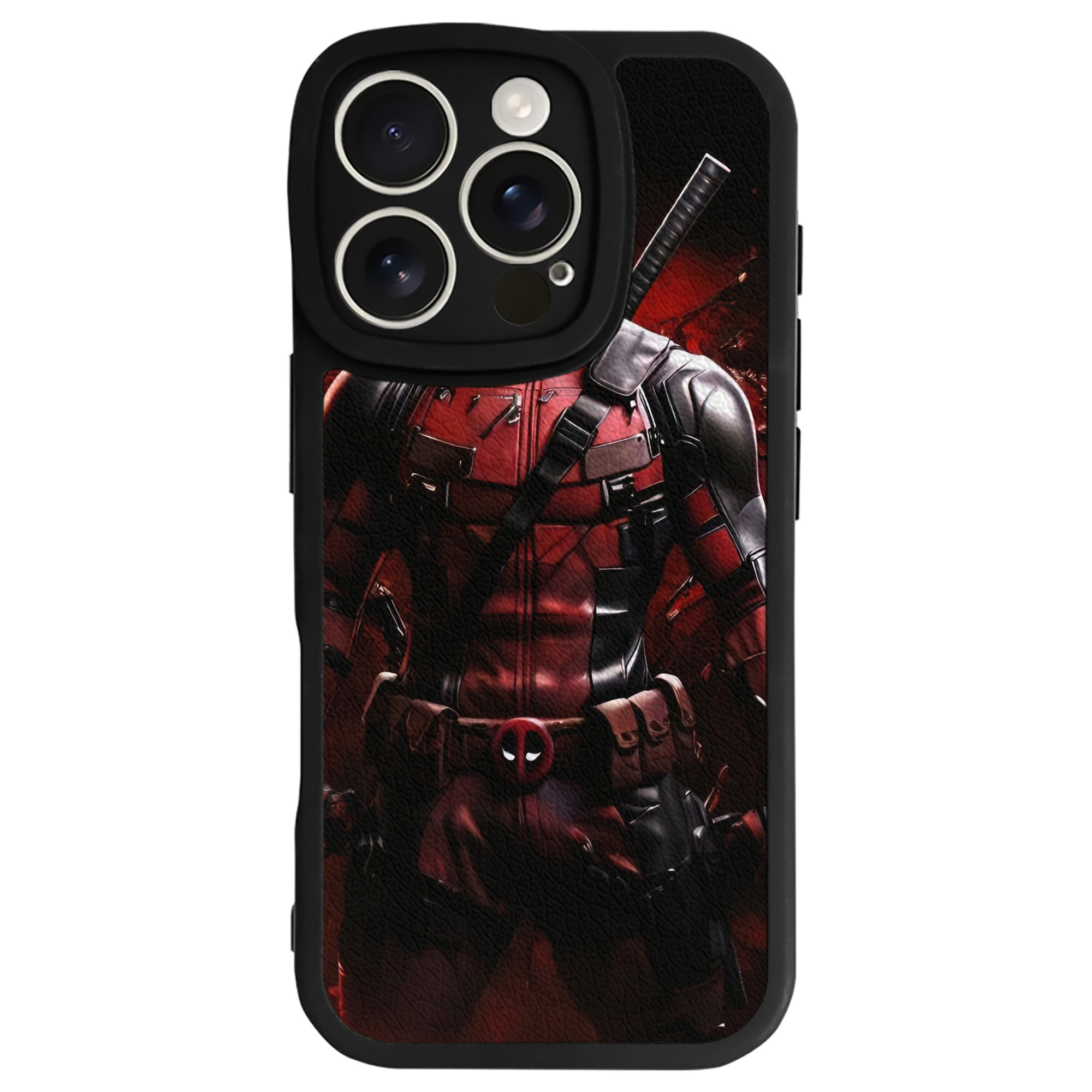 （画像用） Deadpool デッドプール 【iPhone 16シリーズ対応】シリコンスマホケース（レザー調） 材質：シリコン